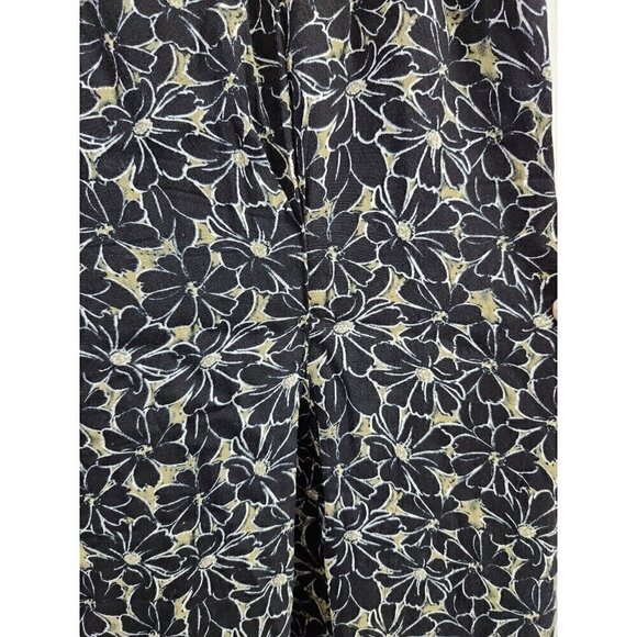 Habitat Clothes To Live In Black And Gold Floral Tank Dress Shark Hem Size Small - Picture 2 of 12